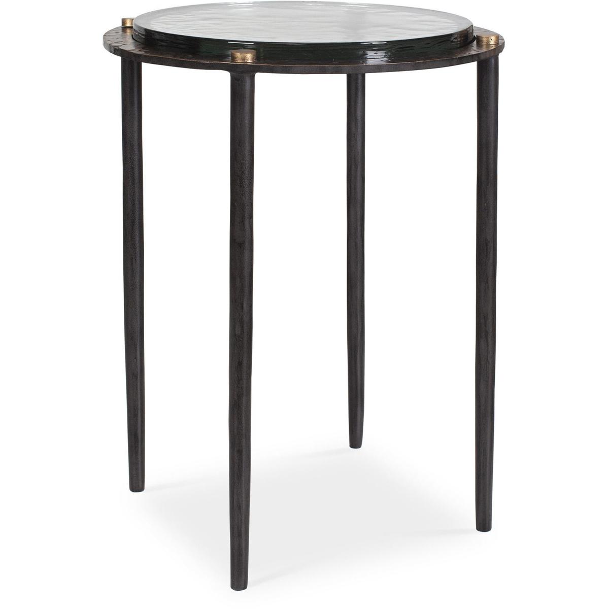 Uttermost 50343 Kennington 19 X 14 inch Dark Bronze and Antique Brass Accent Table