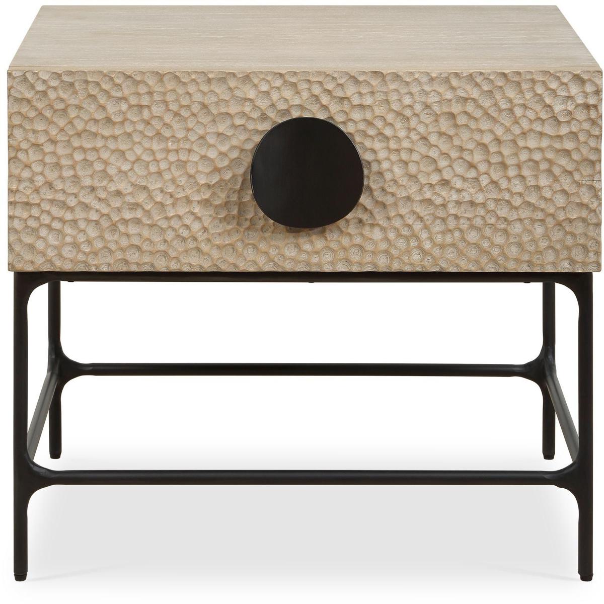 Uttermost 50357 Lunar 26 X 23 inch Elm and Black Side Table