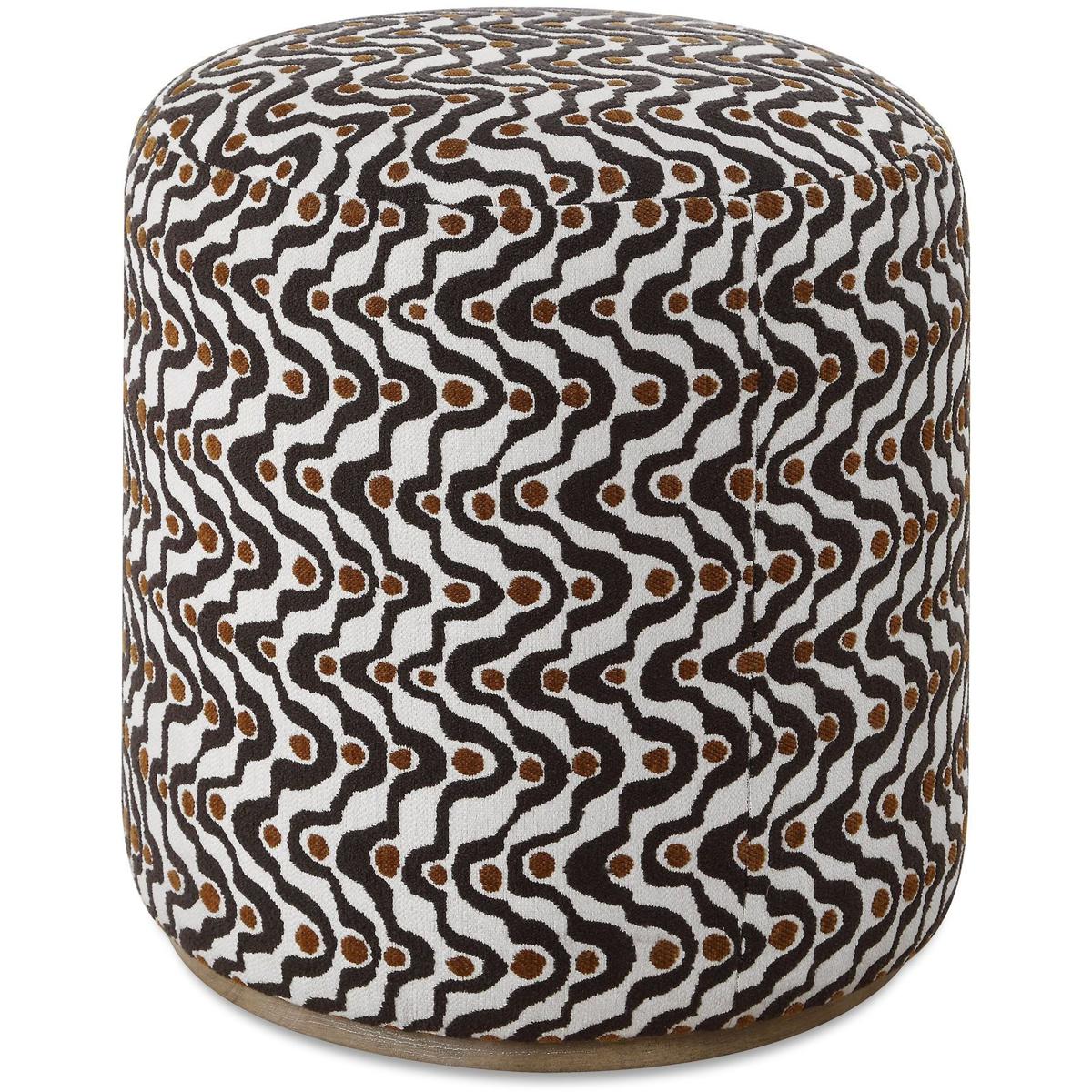 Uttermost 53090 Cas 18 inch Espresso and Rust and Natural Ceruse Ottoman