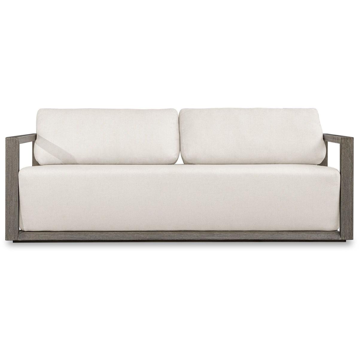 Uttermost 53091 Remsen Weathered Gray and Oyster White Outdoor Sofa