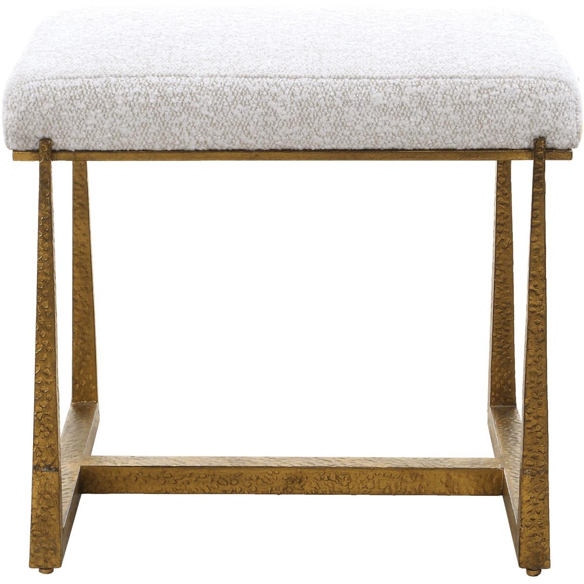 Uttermost 53101 Midas Antique Gold and Driftwood Bench, Small