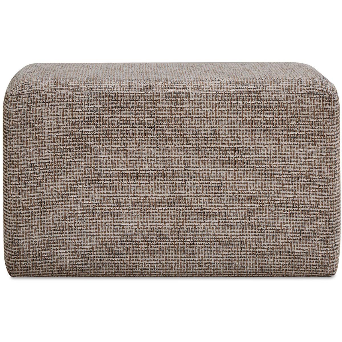 Uttermost 53115 Kelce 18 inch Caramel and Onyx and Cream Ottoman