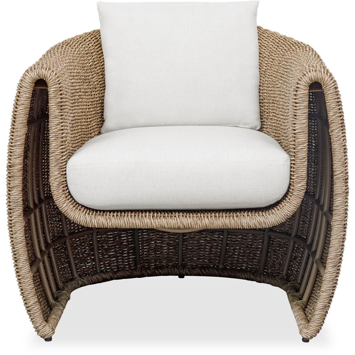 Uttermost 53130 Tropic Golden Flax and Oyster White Outdoor Lounge Chair