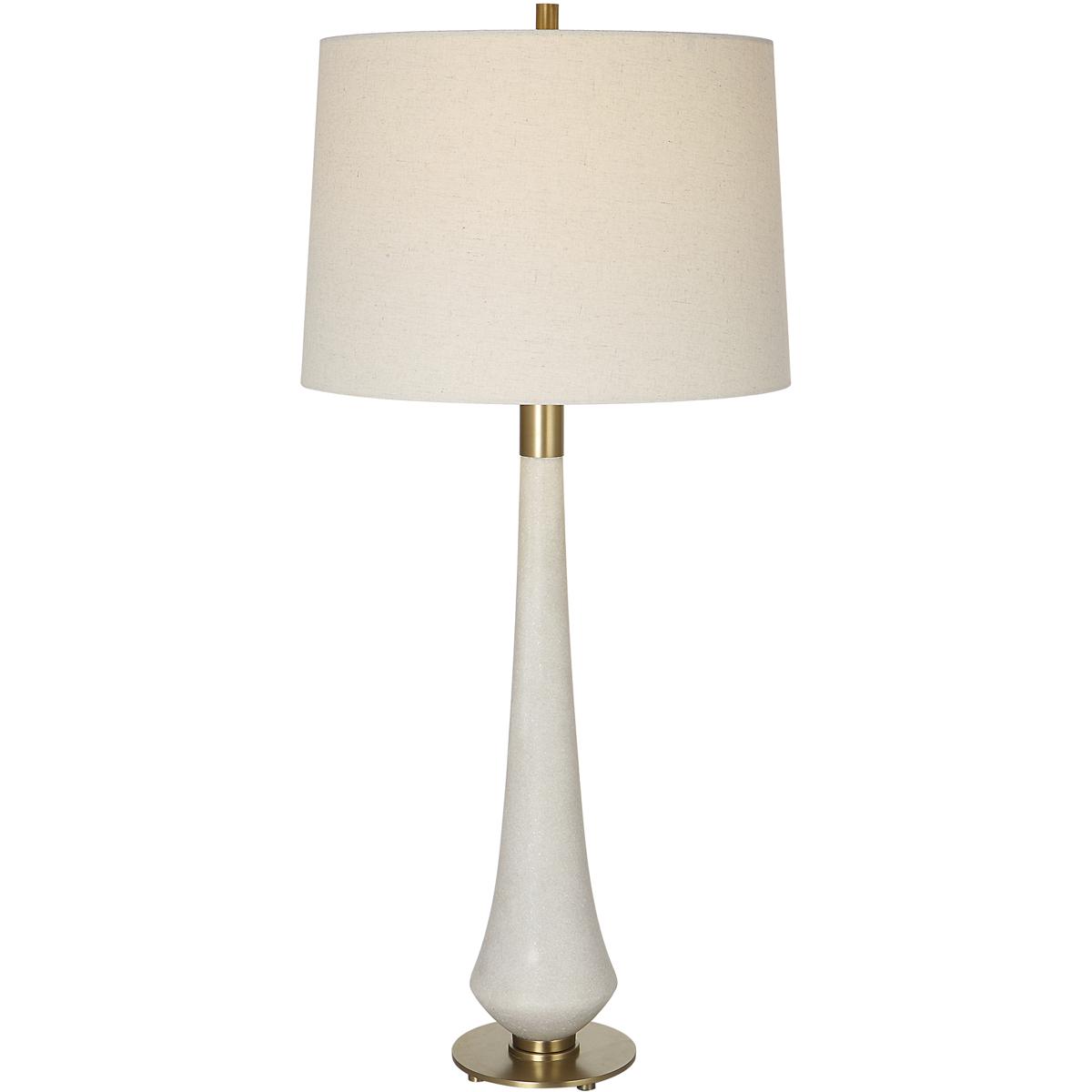 Uttermost 30135 Marille 36 inch 150.00 watt Ivory Man-Made Stone and Brushed Brass Table Lamp Portable Light