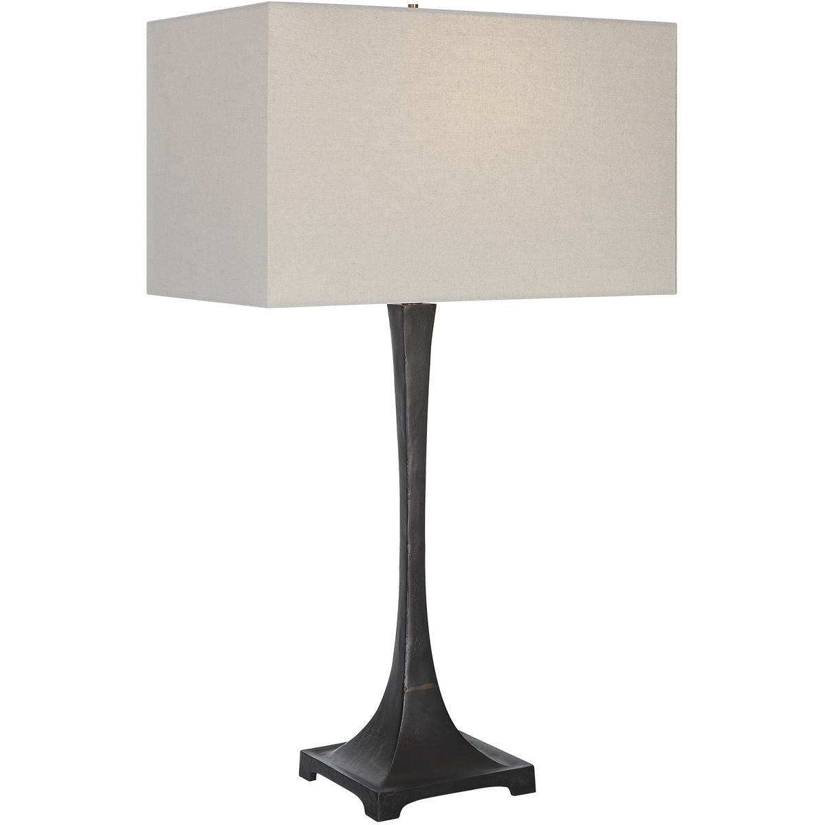 Uttermost 30139 Reydan 30 inch 150.00 watt Rustic Black with Golden Highlights Table Lamp Portable Light