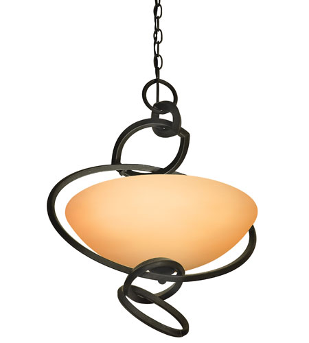 Recycled Varaluz Shaken Pendant Light in Forged Iron 100P01XC