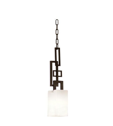 Recycled Varaluz Palm Springs Mini Pendant in Forged Iron 147M01