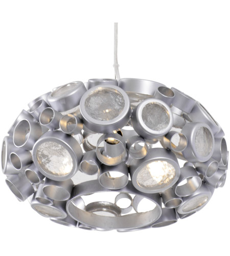 Varaluz 193C03SMS Fascination 3 Light 11 inch Metallic Silver Donut Mini Pendant Ceiling Light, Recycled Clear Glass 193C03SMS.jpg