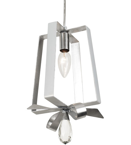 Varaluz 263M01TPESV Posh 1 Light 7 inch Pearl and Silver Leaf Mini Pendant Ceiling Light in Pearl/Silver Leaf photo
