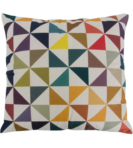 Varaluz 4DPI0305 Colorful Triangles 18 X 0 inch Multicolor Throw Pillow Case, Varaluz Casa