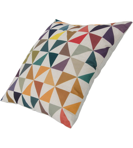 Varaluz 4DPI0305 Colorful Triangles 18 X 0 inch Multicolor Throw Pillow Case, Varaluz Casa 4DPI0305_1.jpg