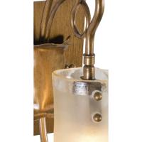 Varaluz 126B01HO Soho 1 Light 5 inch Hammered Ore Vanity Light Wall Light in Recycled Brown Tint Ice Glass photo thumbnail