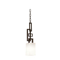 Recycled Varaluz Palm Springs Mini Pendant in Forged Iron 147M01 thumb