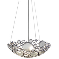 Varaluz 165P04 Fascination 4 Light 27 inch Nevada Silver with Random Silver Leafing Pendant Ceiling Light photo thumbnail