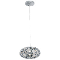 Varaluz 193C03SMS Fascination 3 Light 11 inch Metallic Silver Donut Mini Pendant Ceiling Light, Recycled Clear Glass thumb