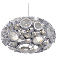 Varaluz 193C03SMS Fascination 3 Light 11 inch Metallic Silver Donut Mini Pendant Ceiling Light, Recycled Clear Glass 193C03SMS.jpg thumb