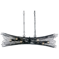 Varaluz 320N06CBAG Rikki 6 Light 40 inch Carbon and Aged Gold Linear Pendant Ceiling Light thumb