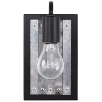 Varaluz 336W01BL Abbey Rose 1 Light 5 inch Black and Galvanized Wall Sconce Wall Light 336W01BL_2.jpg thumb
