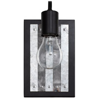 Varaluz 336W01BL Abbey Rose 1 Light 5 inch Black and Galvanized Wall Sconce Wall Light 336W01BL_7.jpg thumb