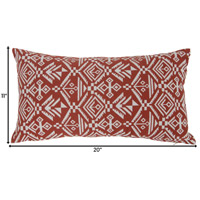 Varaluz 421A02RE Tribal 18 X 4 inch Red Throw Pillow in Tribal Red, Varaluz Casa 421A02RE_dim.jpg thumb