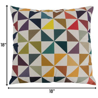 Varaluz 4DPI0305 Colorful Triangles 18 X 0 inch Multicolor Throw Pillow Case, Varaluz Casa alternative photo thumbnail