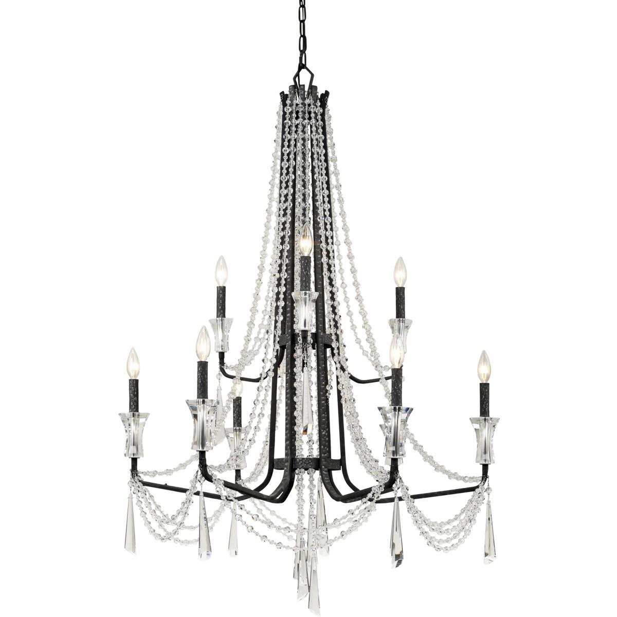 Varaluz 270C09OX Barcelona 9 Light 34.5 inch Onyx Chandelier Ceiling Light