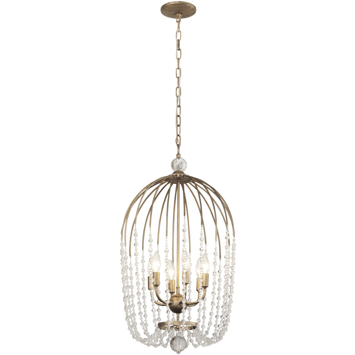 Varaluz 343F06HG Voliere 6 Light 16.75 inch Havana Gold Pendant Ceiling Light