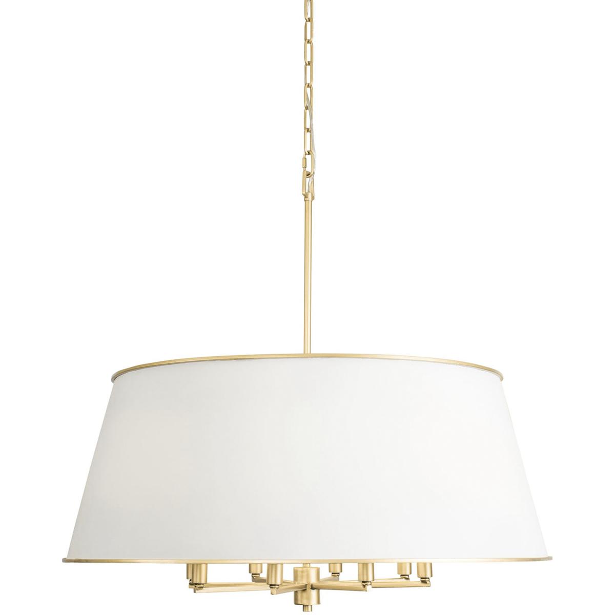 Varaluz 364P08MWFG Coco 8 Light 32 inch Matte White/French Gold Pendant Ceiling Light