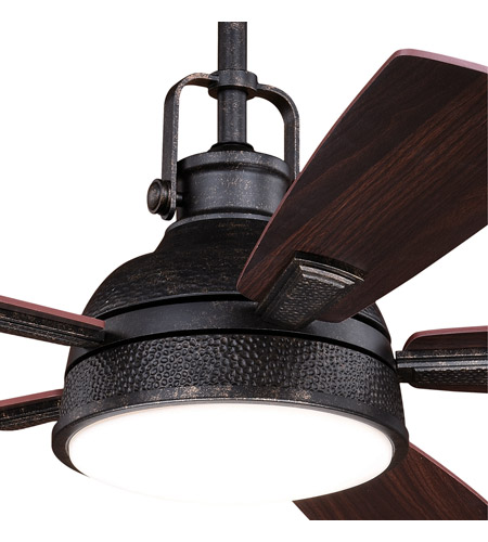 Vaxcel F0060 Walton 52 inch Gold Stone with Dark Bronze-Mocha Blades Ceiling Fan, Integrated Dimmable Remote F0060-1.jpg