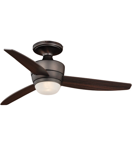 Vaxcel F0063 Adrian 44 Inch Copper Bronze With Dark Espresso Blades Ceiling Fan Integrated Dimmable Remote