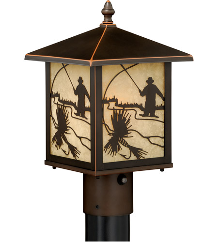 Vaxcel T0113 Mayfly 1 Light 14 inch Burnished Bronze Outdoor Post