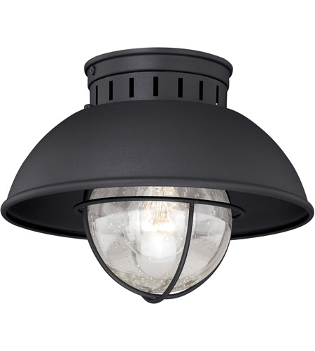 Vaxcel T0142 Harwich 1 Light 10 inch Textured Black Outdoor Ceiling
