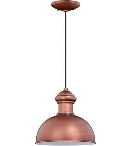 Vaxcel T0408 Franklin 1 Light 10 inch Brushed Copper Outdoor Pendant