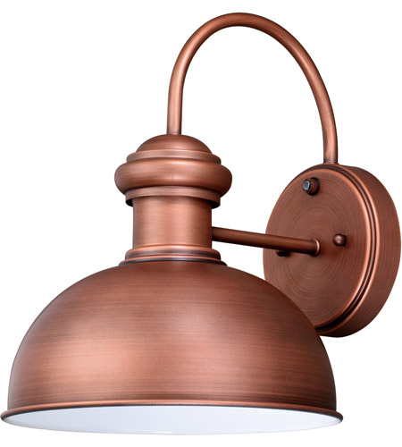 Vaxcel T0409 Franklin 1 Light 13 Inch Brushed Copper Outdoor Wall
