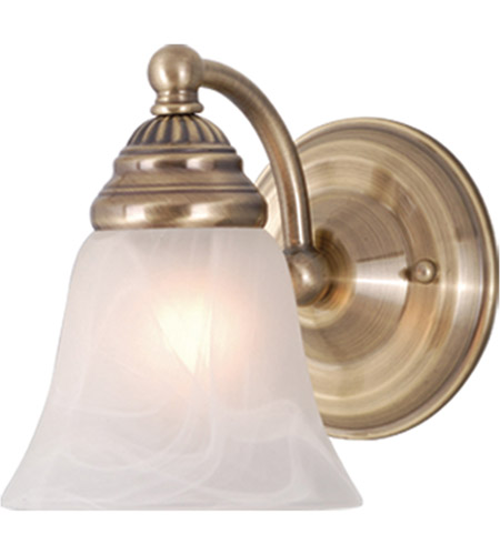 Vaxcel Wl35121a Standford 1 Light 7 Inch Antique Brass Bathroom Light Wall Light