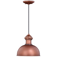 Vaxcel T0408 Franklin 1 Light 10 inch Brushed Copper Outdoor Pendant T0408-1.jpg thumb