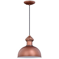 Vaxcel T0408 Franklin 1 Light 10 inch Brushed Copper Outdoor Pendant thumb