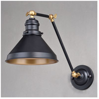 Vaxcel W0332 Alexander 1 Light 8 inch Oil Rubbed Bronze with Satin Brass Wall light W0332-1.jpg thumb