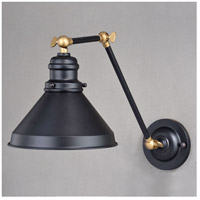 Vaxcel W0332 Alexander 1 Light 8 inch Oil Rubbed Bronze with Satin Brass Wall light W0332-2.jpg thumb