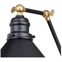 Vaxcel W0332 Alexander 1 Light 8 inch Oil Rubbed Bronze with Satin Brass Wall light W0332-4.jpg thumb