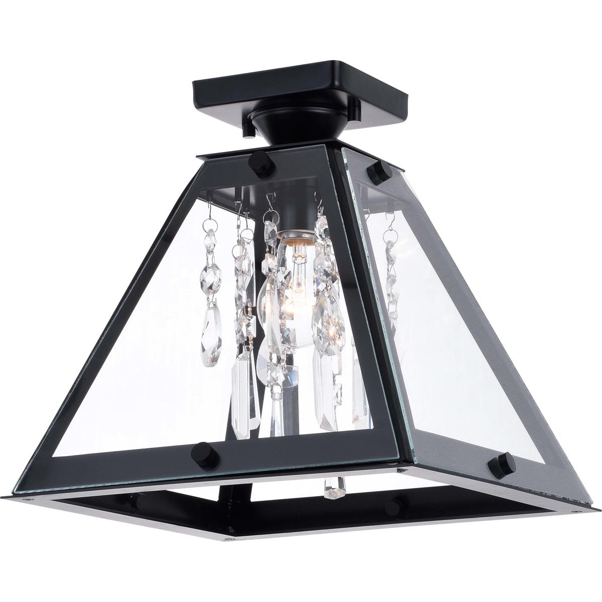 Vaxcel C0240 Tremont LED 12.5 inch Matte Black Semi-Flush Mount Ceiling Light