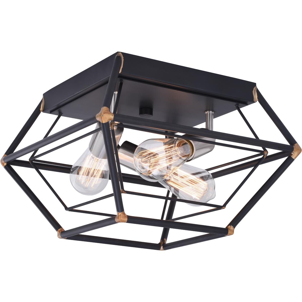 Vaxcel C0241 Bartlett LED 18 inch Oil Rubbed Bronze and Satin Nickel Flush Mount Ceiling Light