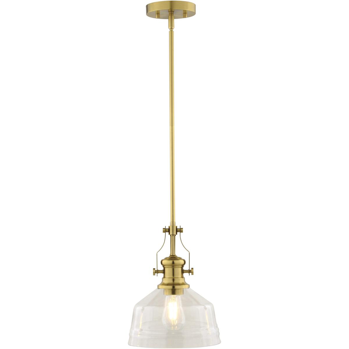 Vaxcel P0429 Beloit 1 Light 9 inch Brushed Gold Mini Pendant Ceiling Light