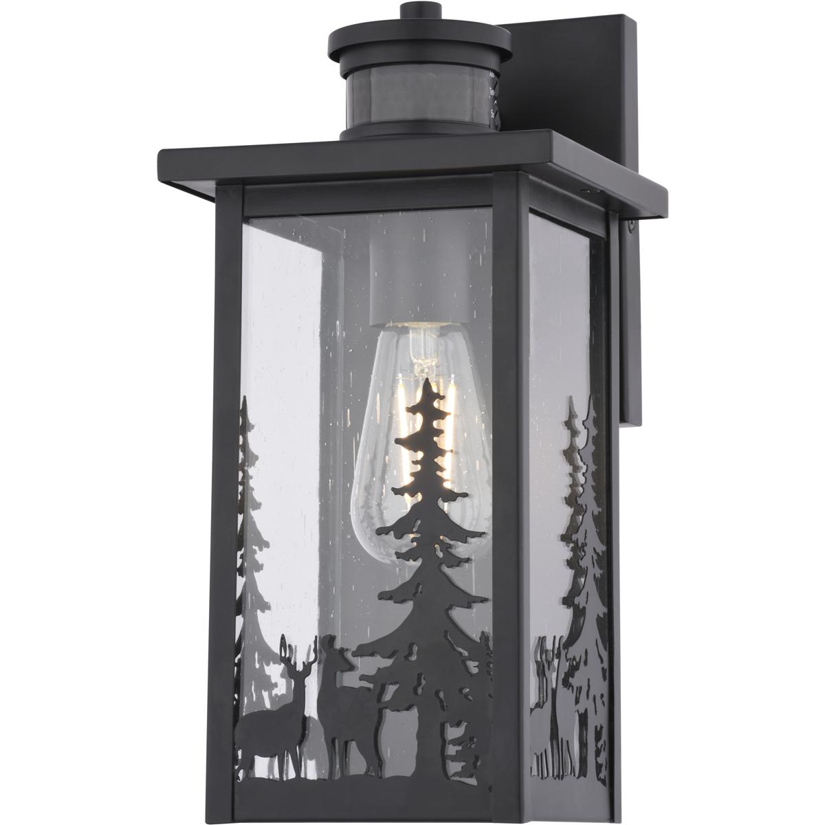 Vaxcel T0810 Acadia 1 Light 12.25 inch Matte Black Outdoor Motion Sensor Wall Light