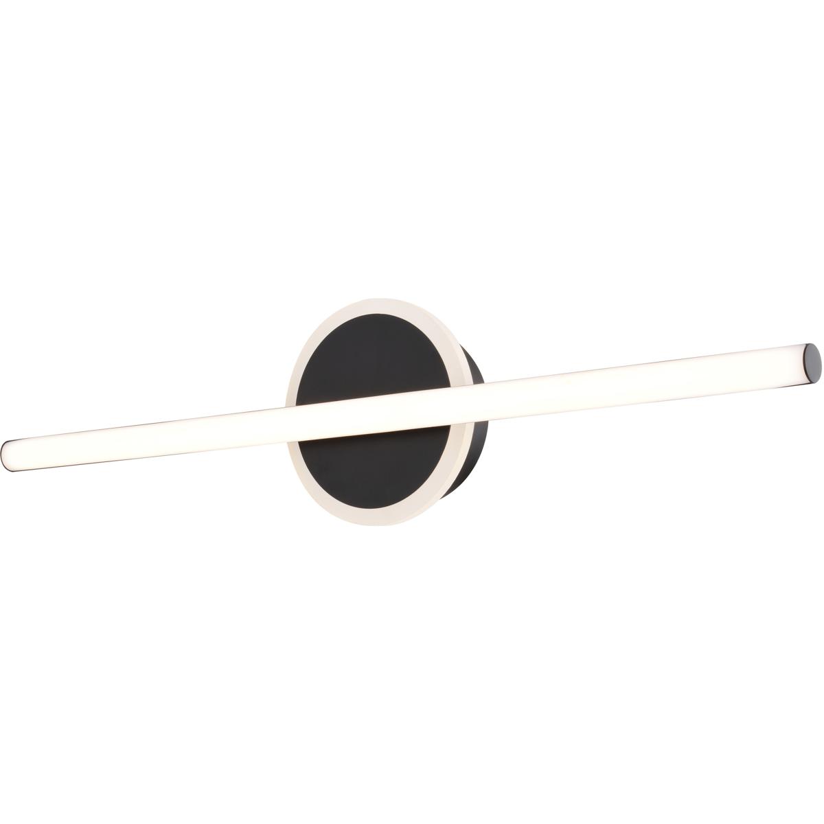 Vaxcel W0491 Whittier LED 23.75 inch Matte Black Bathroom Vanity Wall Light, Night Light