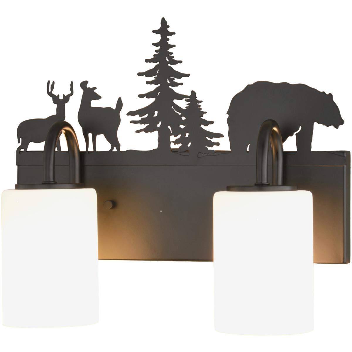 Vaxcel W0542 Acadia 2 Light 14.5 inch Bronze Bathroom Light Wall Light