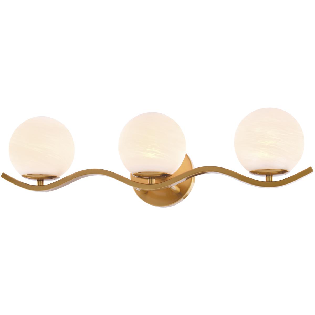 Vaxcel W0549 Monticello 3 Light 22 inch Muted Brass Bathroom Light Wall Light