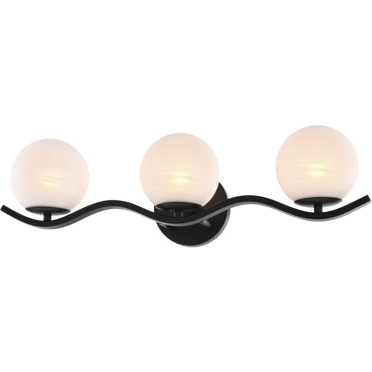 Vaxcel W0550 Monticello 3 Light 22 inch Matte Black Bathroom Light Wall Light