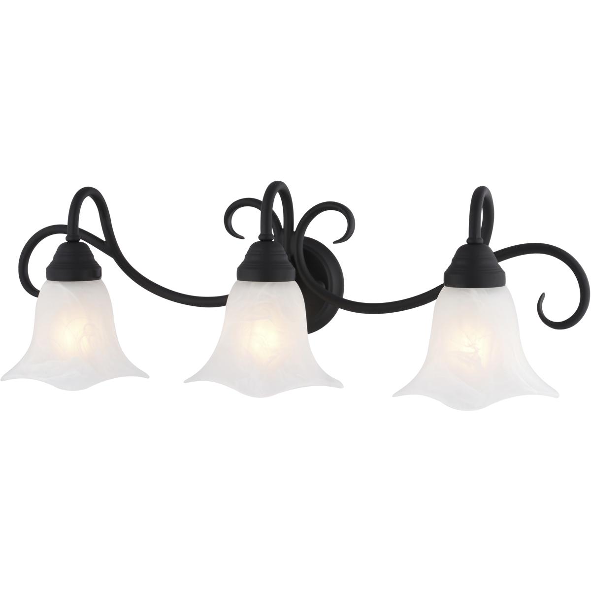 Vaxcel W0555 Bella 3 Light 28.25 inch Matte Black Bathroom Light Wall Light