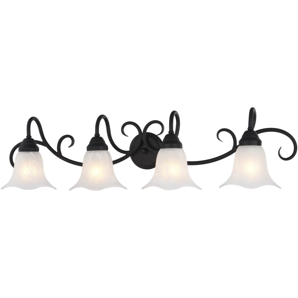Vaxcel W0556 Bella 4 Light 37.5 inch Matte Black Bathroom Light Wall Light